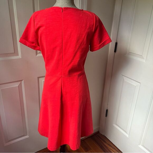 J. Crew 410 Ponte Swing Dress in Dark Papaya 10 - Picture 4 of 6